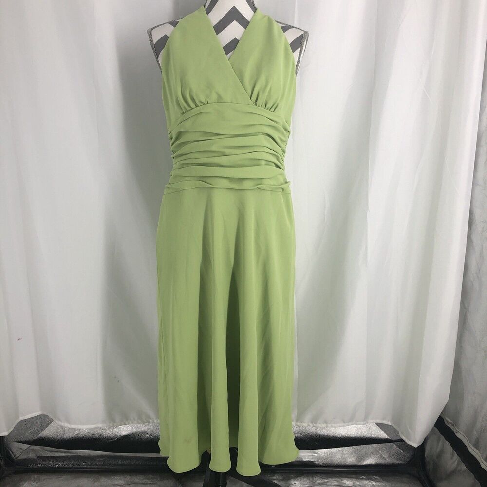 Jones Wear Dress Halter Cocktail Dress 12 Lime Green